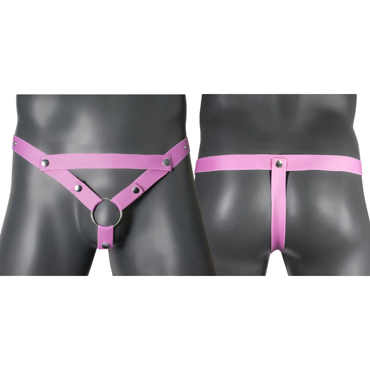 Sissy Sex Toys Male Penis Ring Chastity Cage Anti-off Device Elastic Band Auxiliary Belt Adjustable Underwear Rope Scrotum Ring