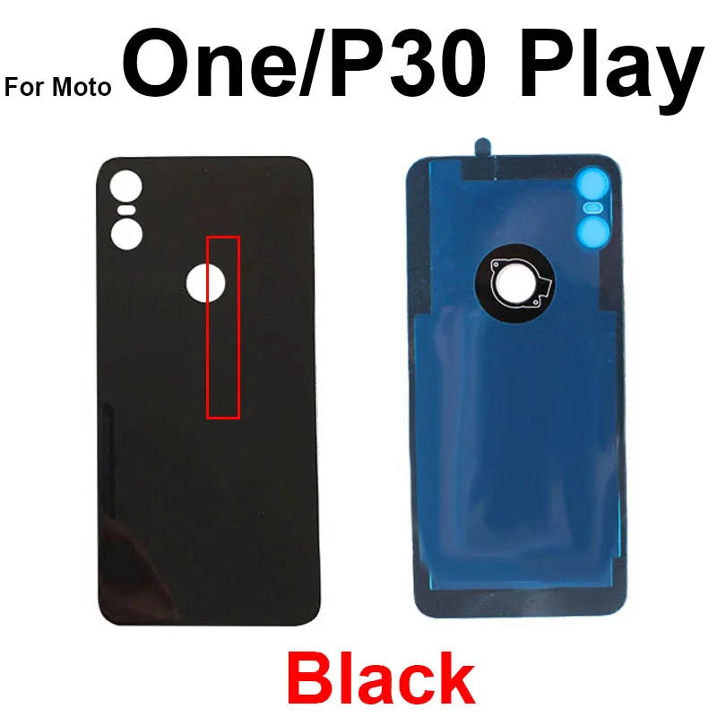 Rear Battery Door Housing Glass Back Cover For Motorola Moto One XT1941 One Action Fusion Vision XT1970 Macro Zoom P30 Play P50