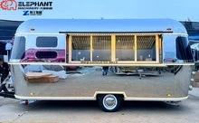 Integrated Mobile Catering Trailer, Street Food Truck Snack Bar With Complete Kitchen Tools