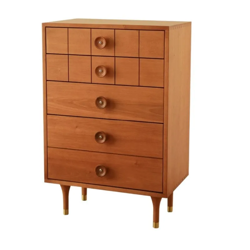 

Nordic solid wood chest of drawers living room storage cabinet bedside table button chest of drawers modern simple storage