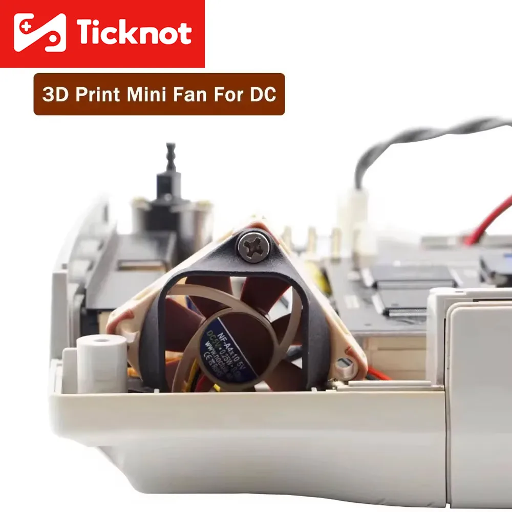 

TicKnot 3D Print DC Cooling Fan Mount Kit For SEGA Dreamcast Game Noctua Fan Adapter Brushless Radiator