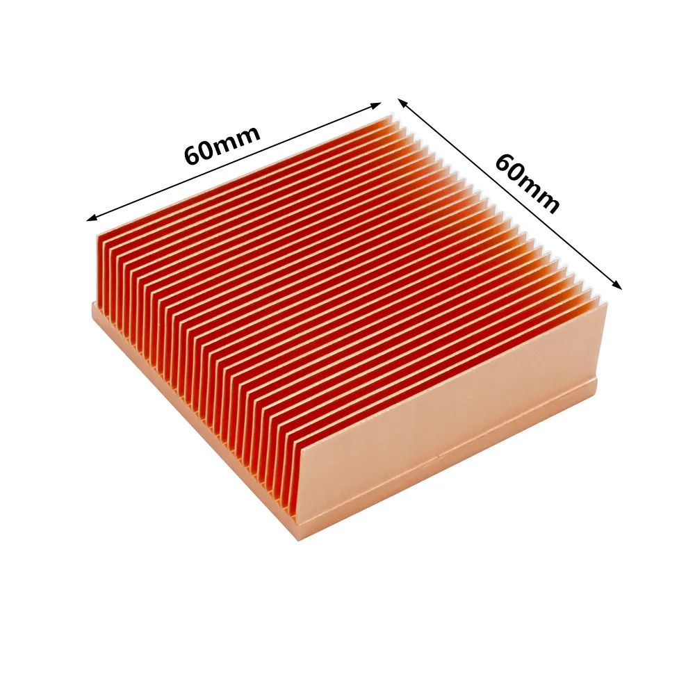 60x60x20mm Copper Heatsink Skiving Fin Heat Sink Radiator Cooling for Electronic Chip LED Heat Dissipation