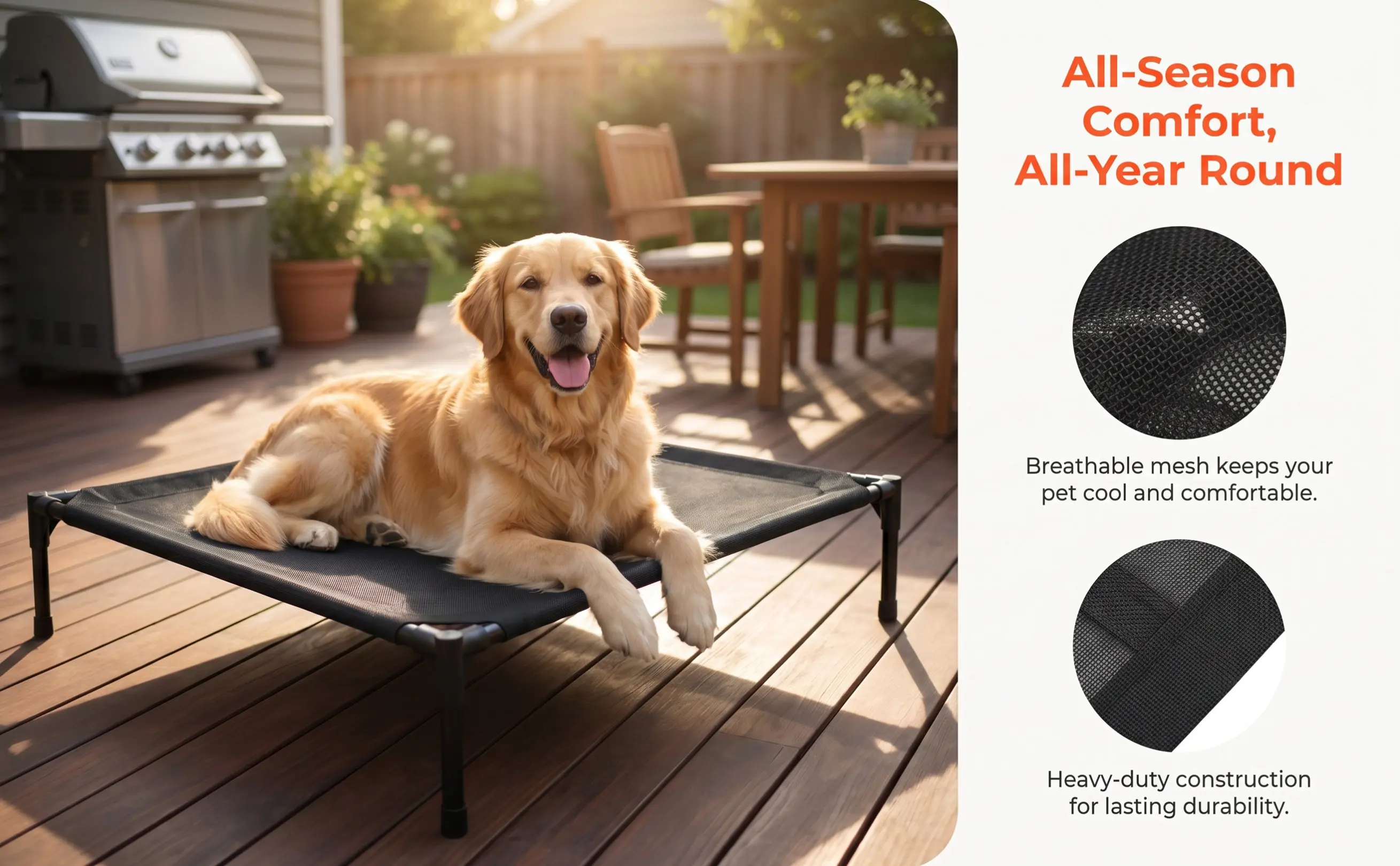 Outdoor Camping Dog Bed - Housse de remplacement pour lit pour