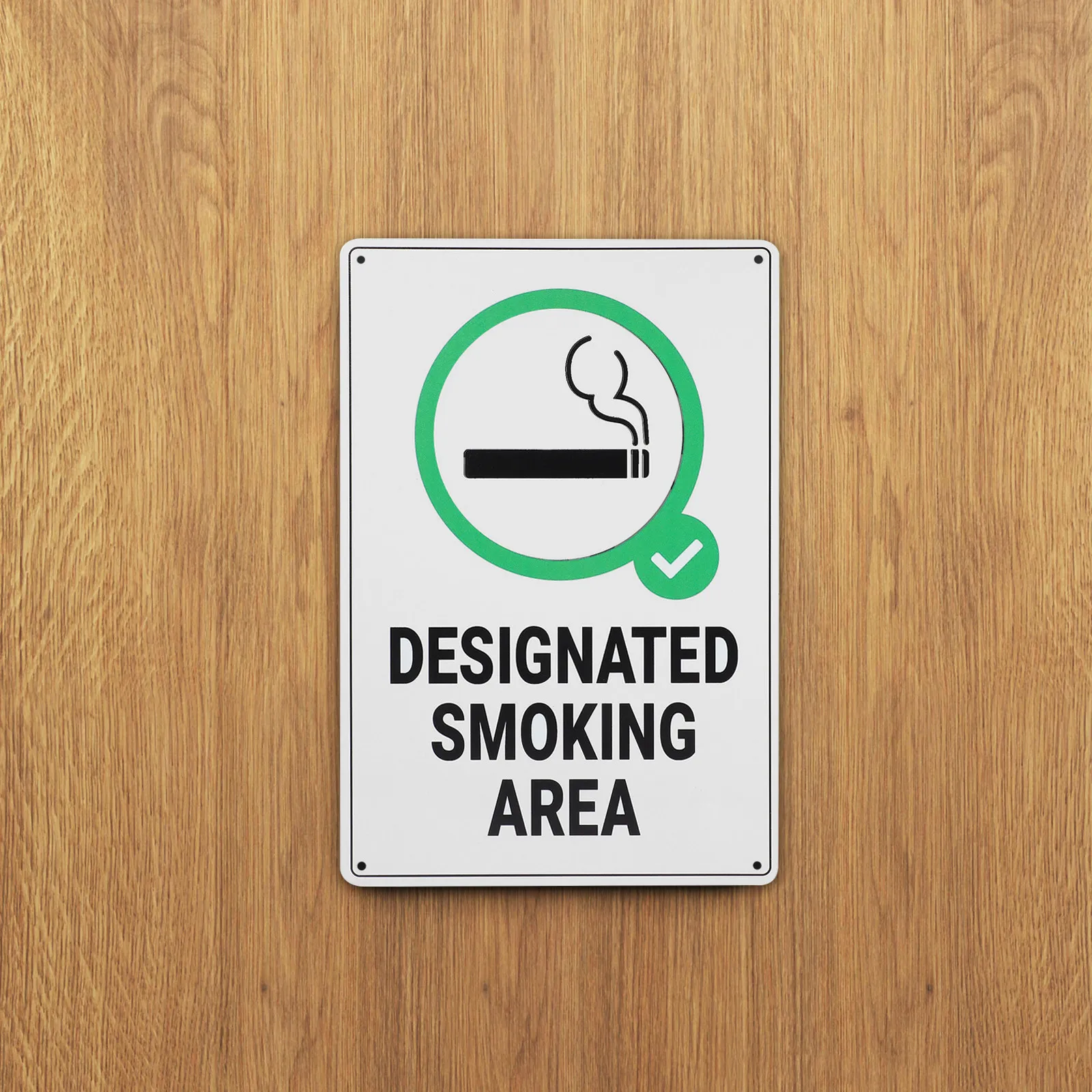 Smoking Area Wall Plate Iron Construction Not Easy to Deform Compact Lightweight Easy Carry Store Public Signboard for Indoor