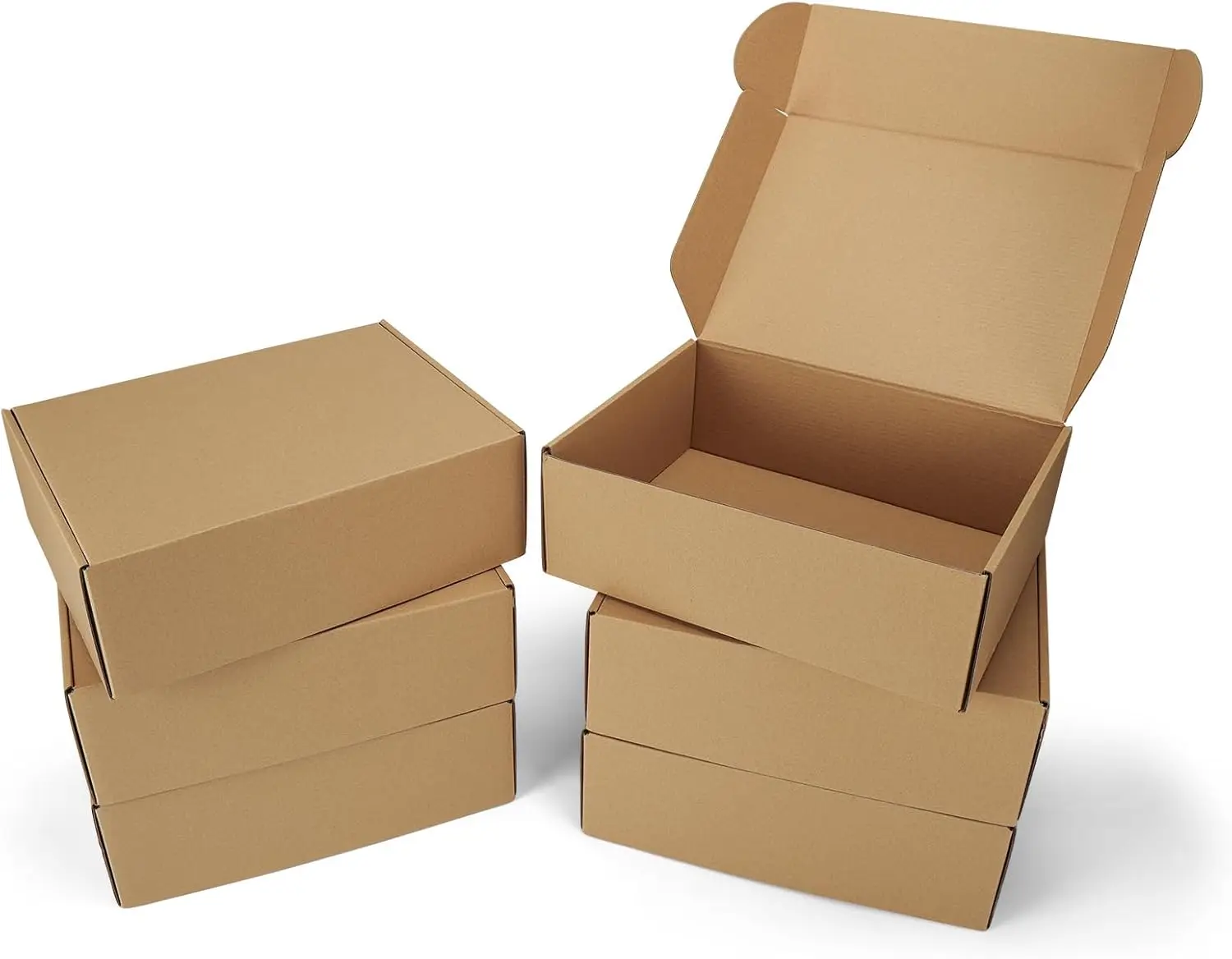 

12x9x4 Corrugated Cardboard Boxes 6 Pack, Brown Mailing Boxes for Small Items