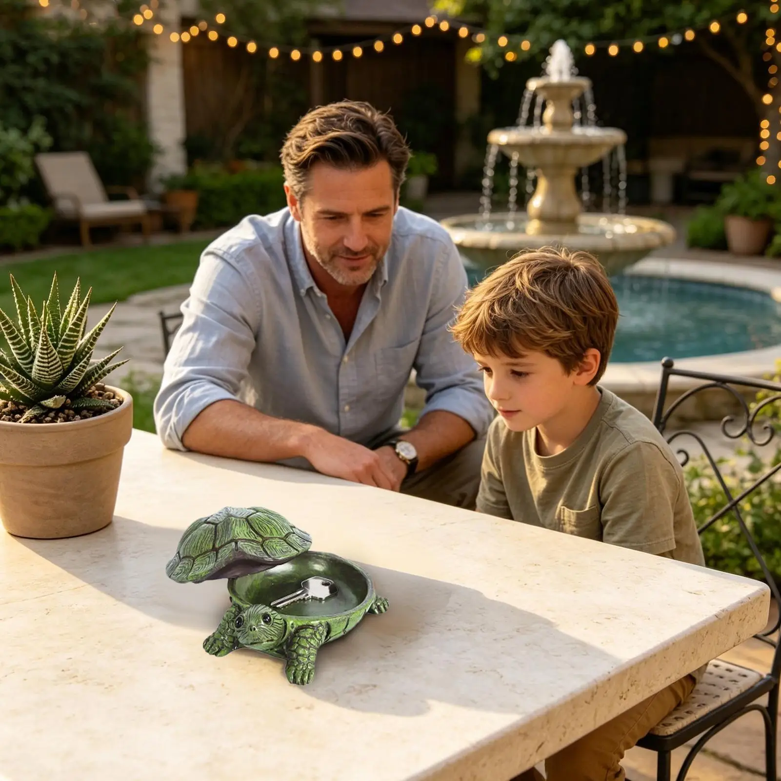 Waterproof Decorative Table Storage Box Key Hider Outdoor Realistic Turtle Sculpture For Outdoor Patio Lawn Garden Yard Pathway