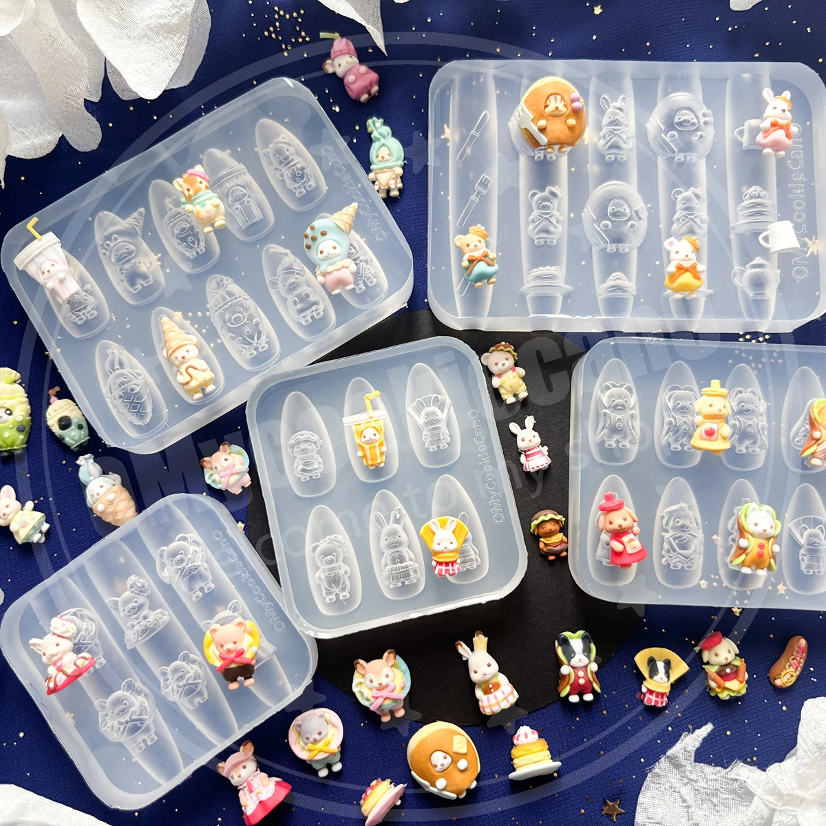 Super cute, animal-shaped transparent silicone molds for desserts, burgers, hot dogs, and ice cream. view 4