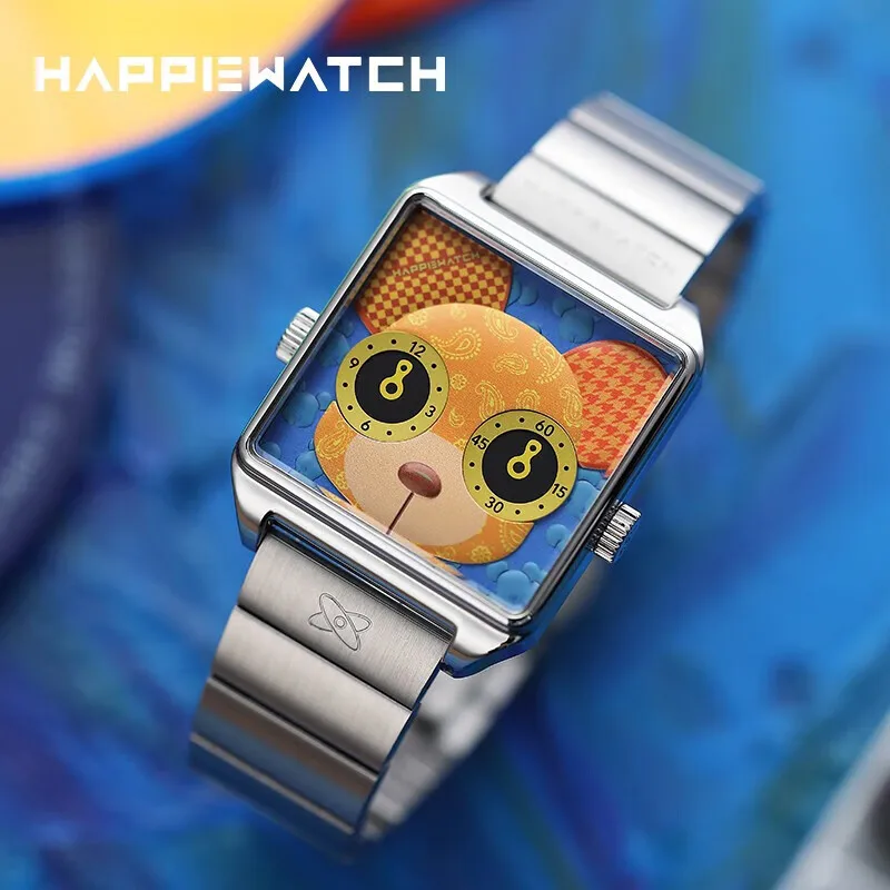 مجموعة هدايا ساعات المعصم للزوجين من Happie Watch للرجال والنساء، ساعات كوارتز أصلية بسيطة ورقيقة للغاية مقاس 8 مم