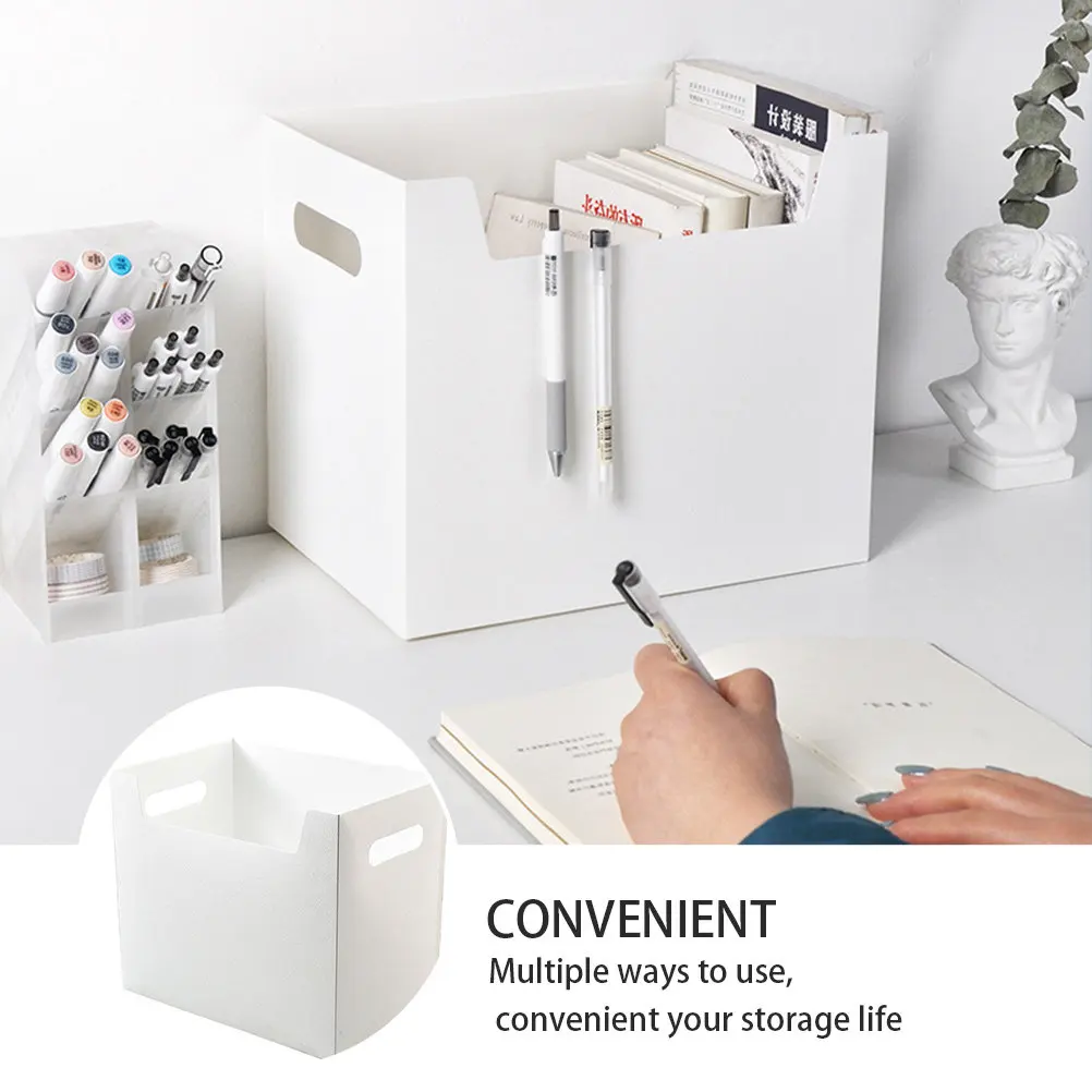 

2Pcs File Storage Organizer PP Plastic Desktop Box for Office Home School Efficient Paper Management Compact Lightweight File