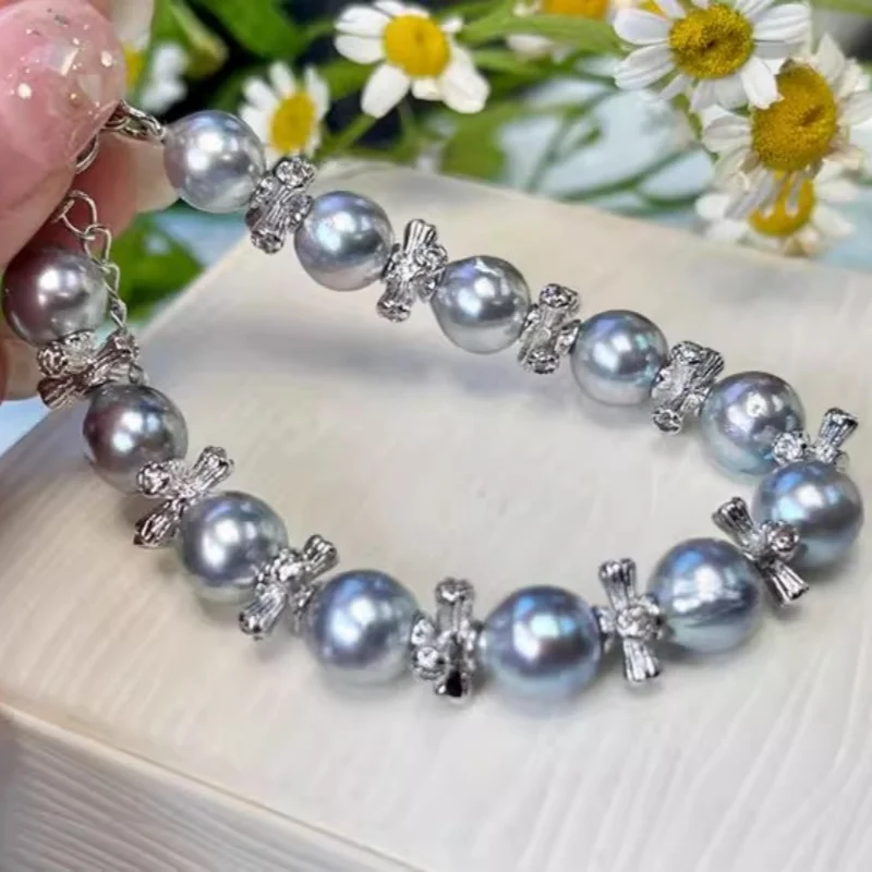 5pcs Copper Gold-plated DIY Jewelry Bead Accessorie Seiko Gear Spacer Through Hole Women's Handmade Pearl Necklace Bracelet Bead