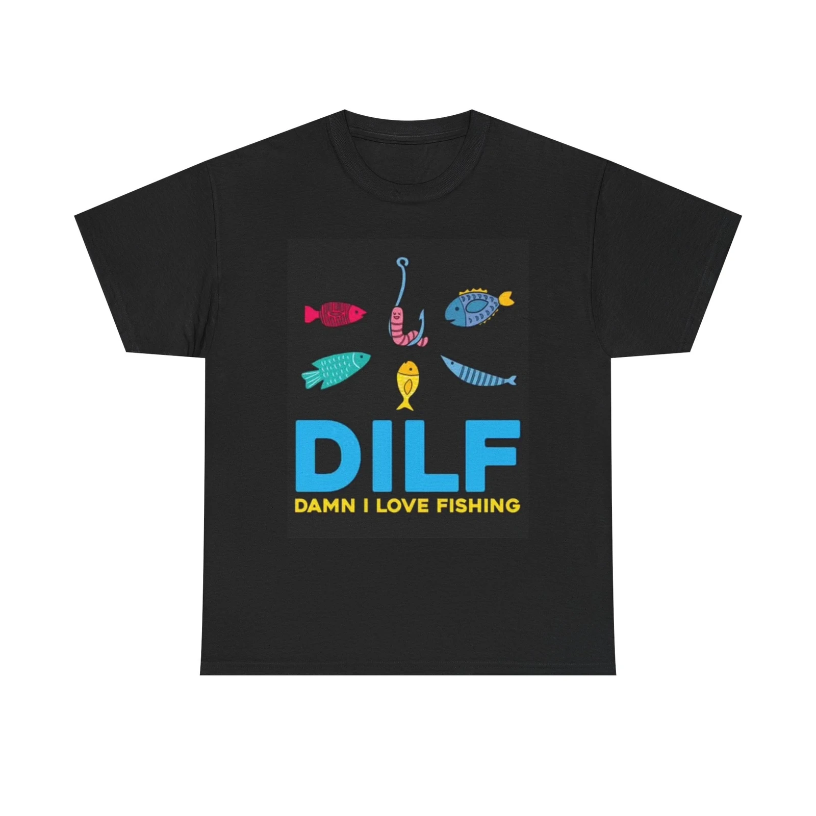 

Damn I Love Fishing Graphic T Shirt Funny Fish Jokes Retro Lake Unisex