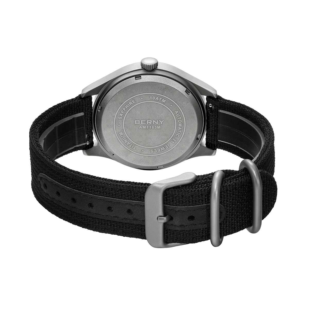 BERNY Titanium Automatic Men\'s Watches Date Sapphire Super Luminous Field Mechanical Watch Outdoor Sports Easy Read 10ATM