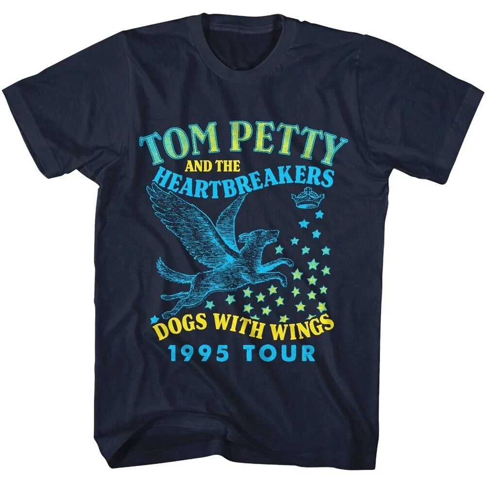 Tom Petty&the Heartbreakers Dogs with Wings 1995 Rock Band Men's T-shirt Street Fashion T-shirt