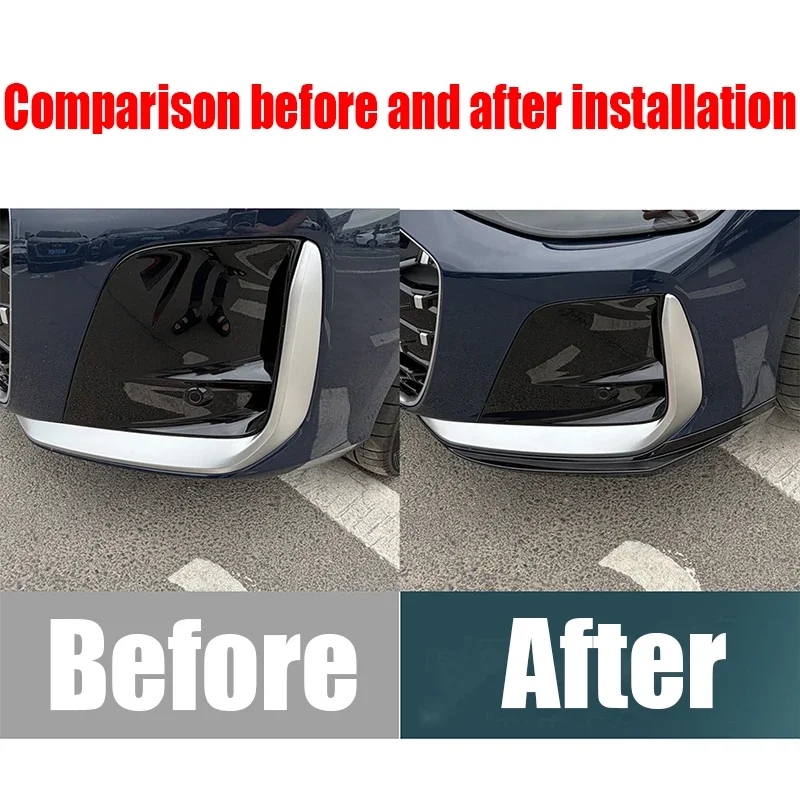 Front bumper anti-collision corner guard modification parts car exterior decoration accessories ABS For Audi A6 C9 2025 2026
