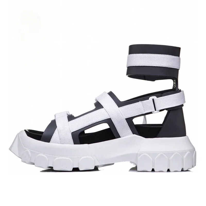 High-top Sandals Roman Shoes for Men\'s/Women\'s Summer Comfortable High Top Sandals Casual Anti Slip Open Toed Bottom Beach Shoes