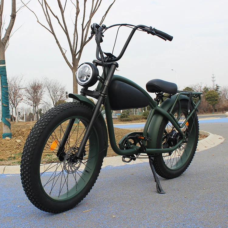 Beach Fat Tire Electric Bike 26 Inch Fat Tire Chopper Ebike Pedal Alloy Frame Vintage Cruiser Ebike image 5