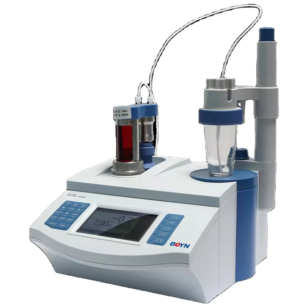 BNTIT-P4B Automatically titrates digital USB Potential Titrator meets GLP requirements with precise burettes and sensors