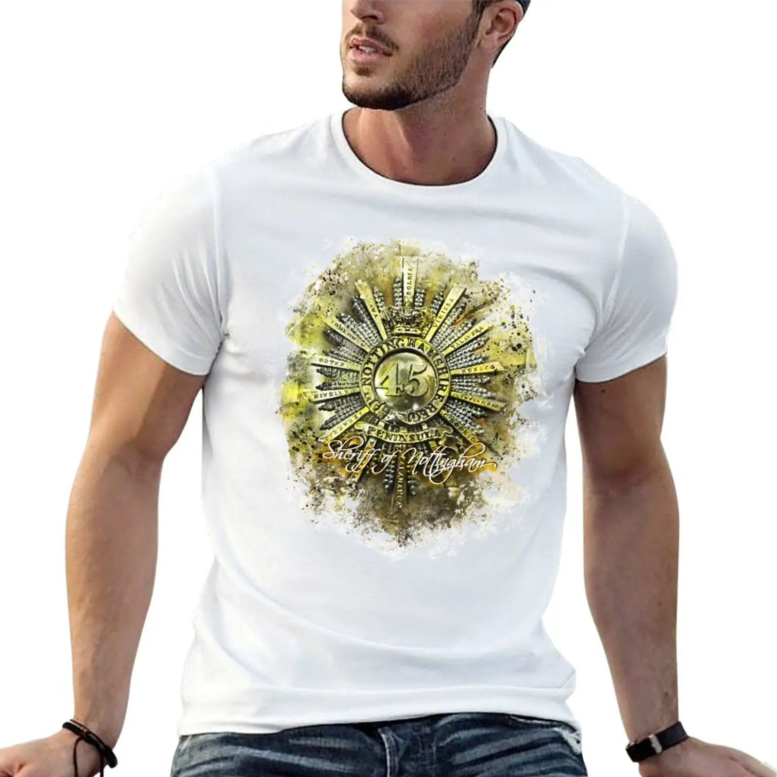 Camiseta Sheriff of Nottingham para hombre, camiseta gráfica de algodón, camisetas divertidas 100%, camiseta para hombre