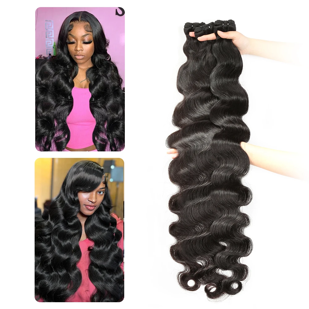 

8-40Inch Loose Body Wave Bundles Brazilian Human Hair Weave Bundles 3/4 Bundles Deal Top Quality Human Hair Extensions Wholeasle
