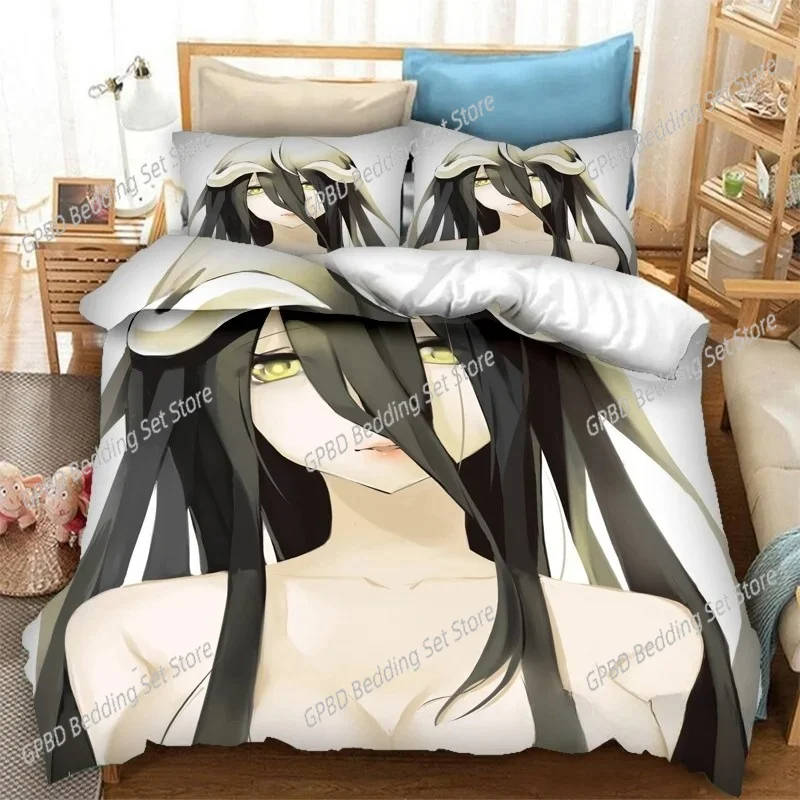 

Fashion 3D Printed Anime Overlord Bedding Set Duvet Covers Pillowcases Comforter Bedding Sets Cartoon Bed