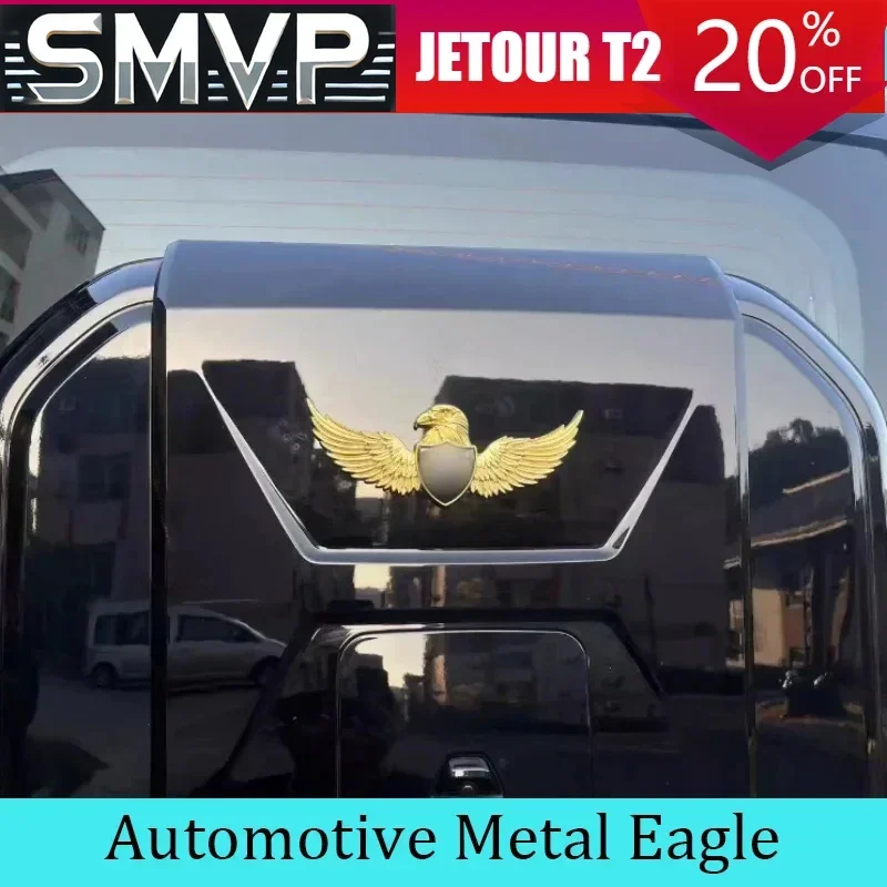 

For JETOUR Traveler T2 2023+ Car Metal Flying Eagle Personalized Patch Modification Retro Versatile Car Exterior Accessories
