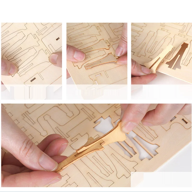 1pc 3D DIY Holz Puzzle Modell Handgemachte Mechanische Spielzeug Gebäude Spiel Montieren Schiff Modell 3D Modell Ornament Weihnachten Geschenk – Detail 4