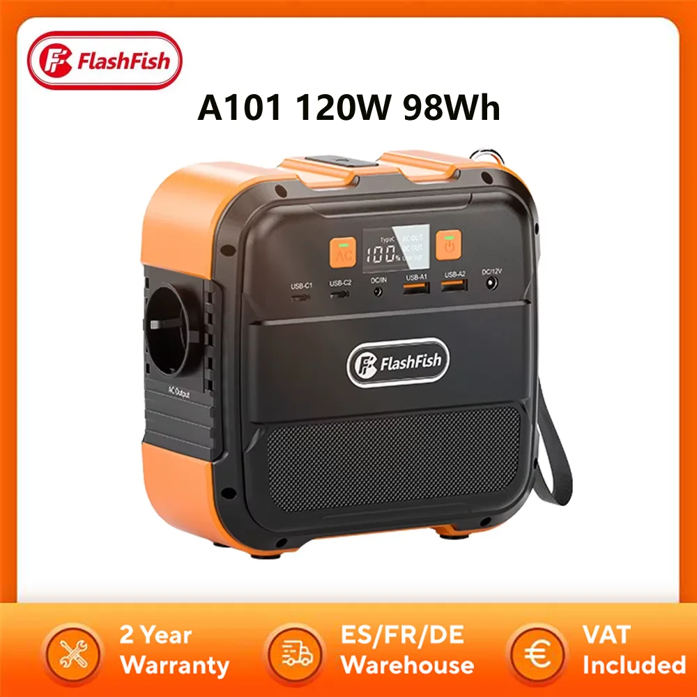 FF Flashfish A101 120 W 98 Wh 26400 mAh tragbares Kraftwerk Backup-Solargenerator für Outdoor-Reisen, Camping, Zuhause