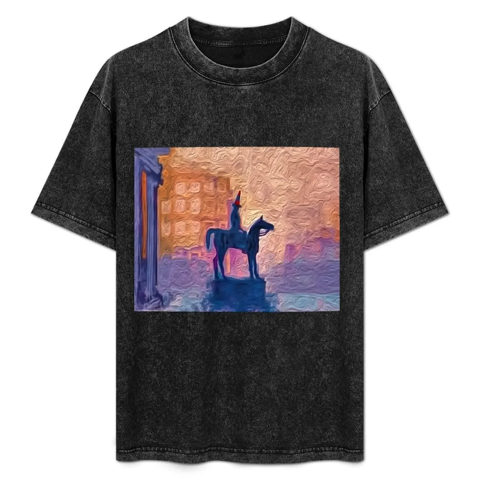 

Glasgow Cone Statue Digital Art T-Shirt Festive Simple T-Shirt