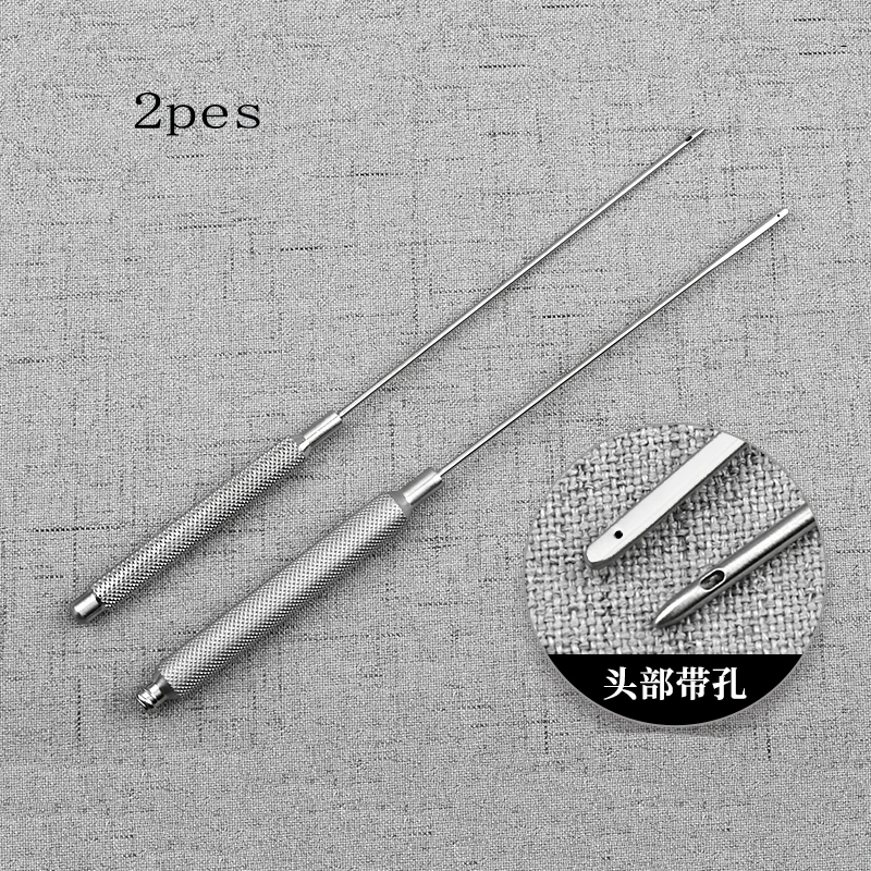 Cosmetic stripping pliers Wire cutter Wire carving threading needle Blunt end stainless steel piercing needle with hole lift