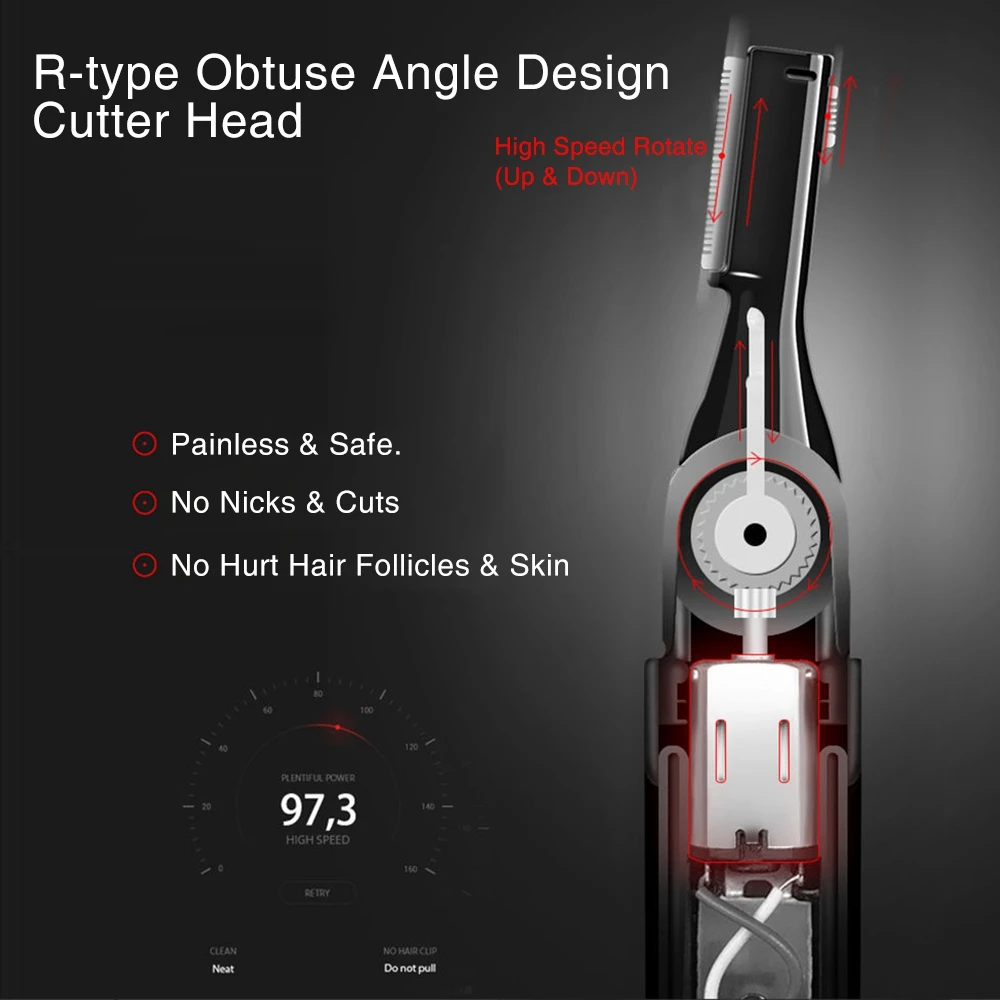 1 pz rasoio elettrico multifunzionale per sopracciglia mini rasoio indolore rasoio portatile epilatore per le donne