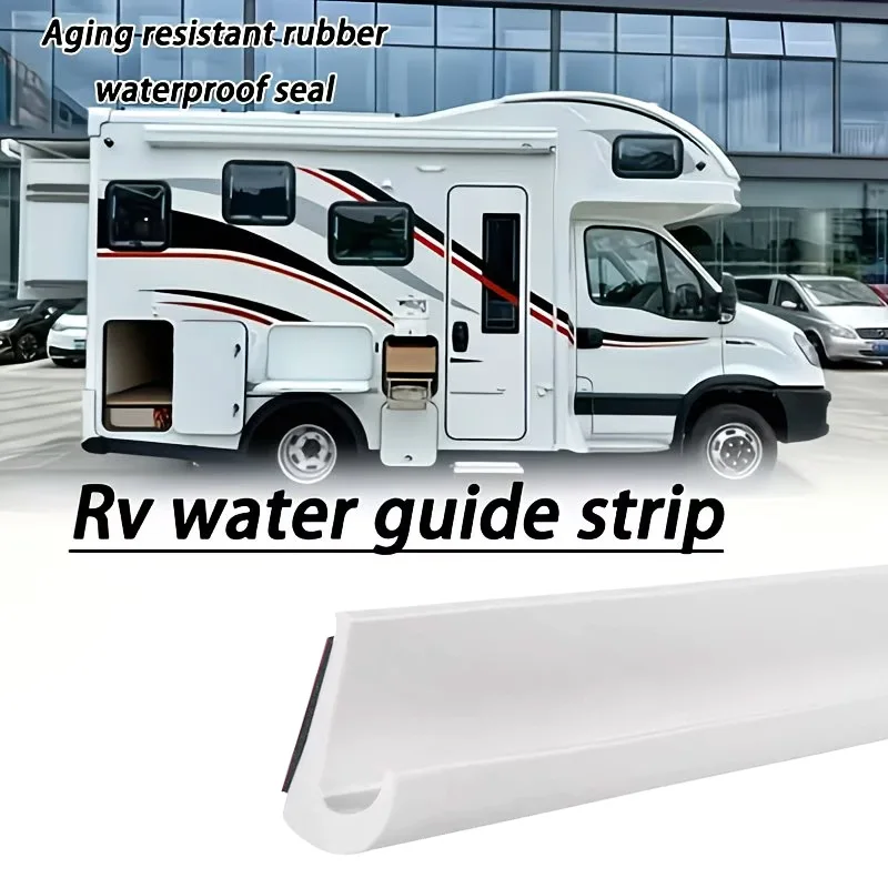 5M TPE Rain Strip Roof J Shape Rain Gutter 5M RV Rain Gutter Camper Van Gutter Rain Guard Drip Stop For Motorhome Parts