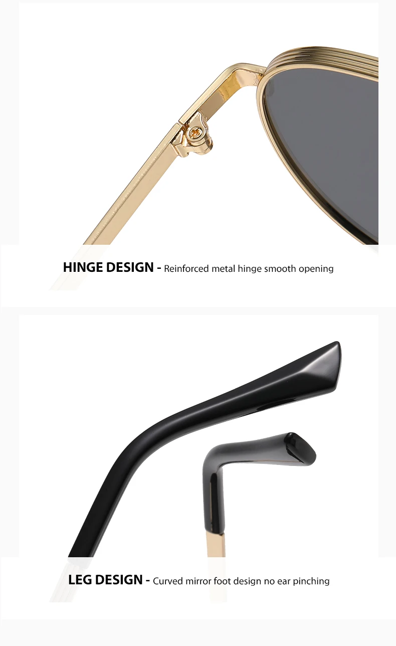 Vollformat-Pilotensonnenbrille im neuen Stil mit großen Rahmen, modische, trendige Metallsonnenbrille, personalisierte Sonnenbrille 2524 – Detail 9