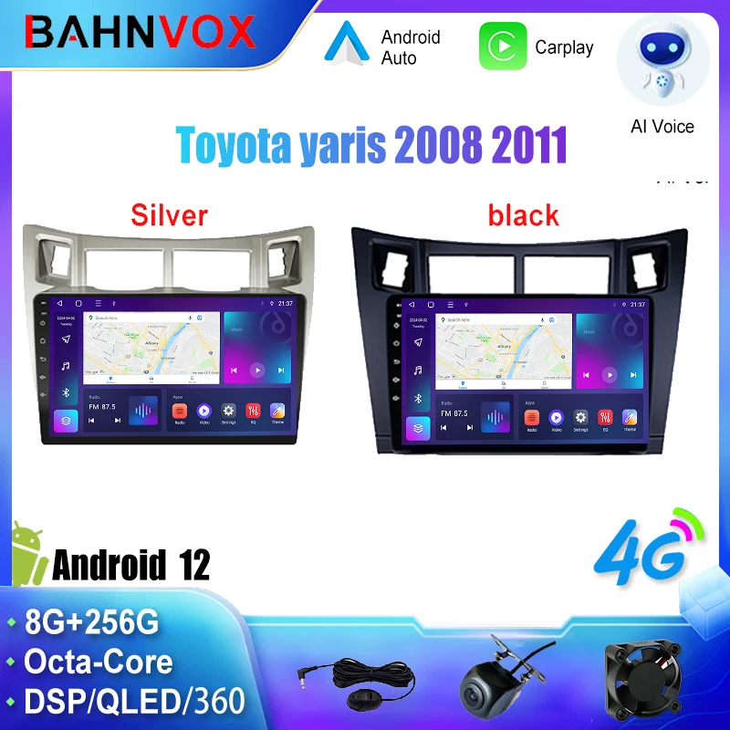 

9" Android Car Radio 12.0 for Toyota yaris 2008 2011 Multimedia Video Player GPS Navigation Stereo Carplay Head Unit