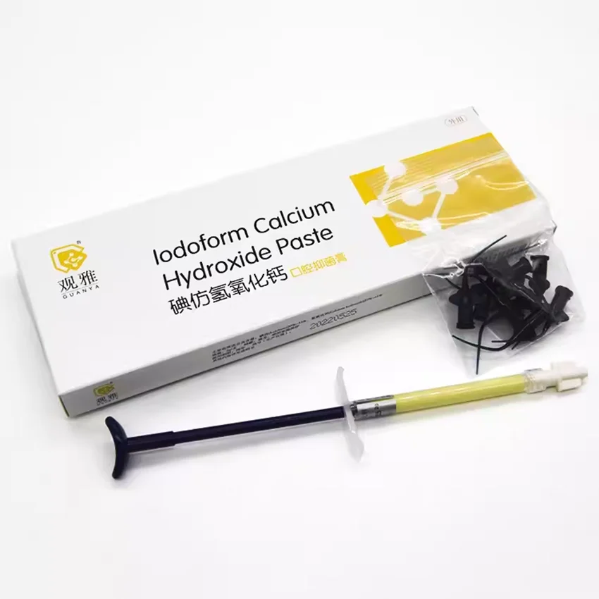 1Pcs Dental Iodoform Calcium Hydroxide Paste Oral Antibacterial Cream 2g Root Canal Disinfection Filling Dental Materials