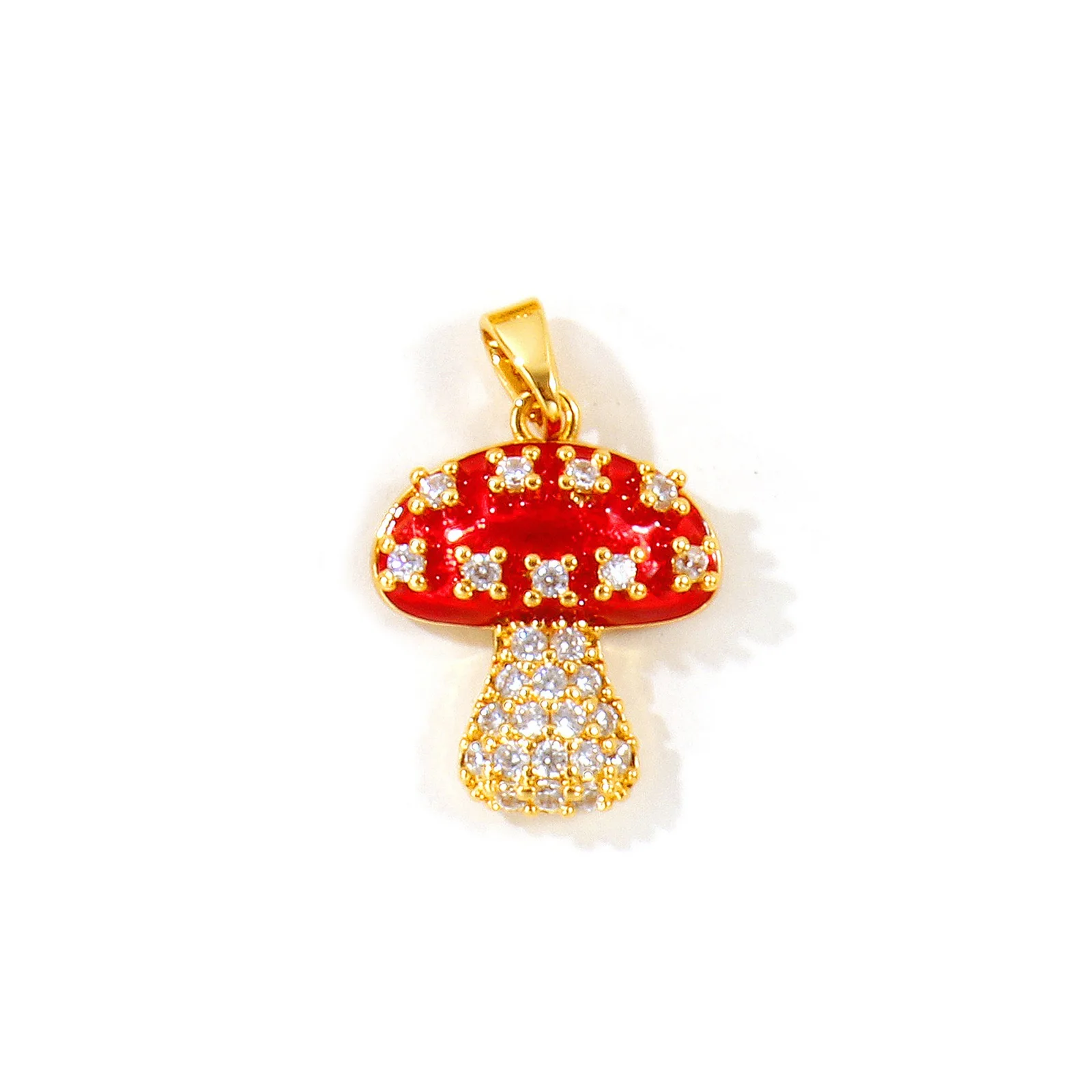 2 Stück Weihnachts-Zirkonia-Anhänger Weihnachtsbaum Elch Messing 18K vergoldete Anhänger für DIY Halsketten Schmuckherstellung Großhandel – Detail 9