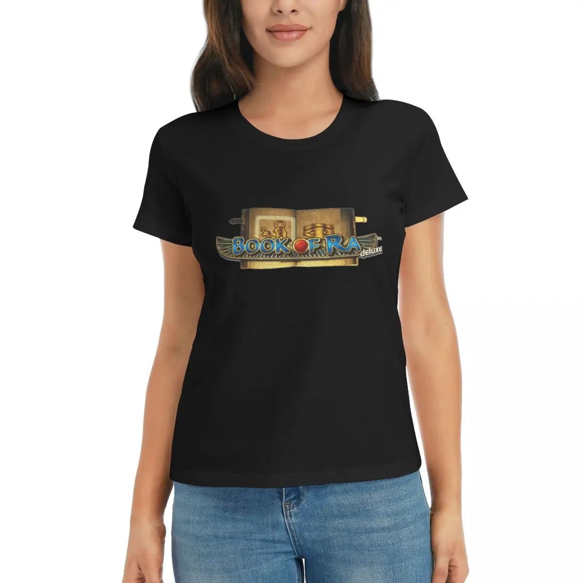 

Women T-Shirt Book Of Ra Summer Short Sleeve Tees Crew Neck Cotton T Shirts Clothes Tops Streetwear