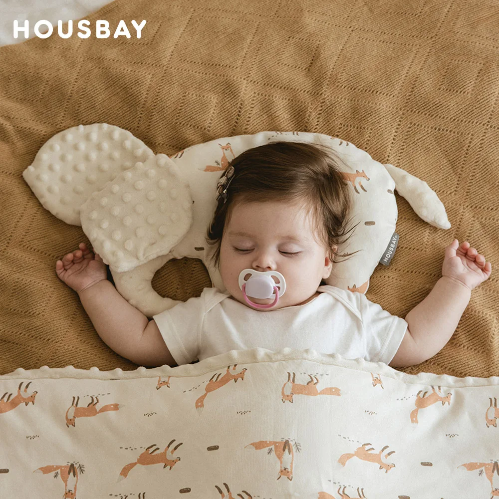 

Детская подушка, удобная подушка с милым слоном для сна, комфортная подушка Doudou Touch с принтом лисы, 1 шт., 0-36 месяцев