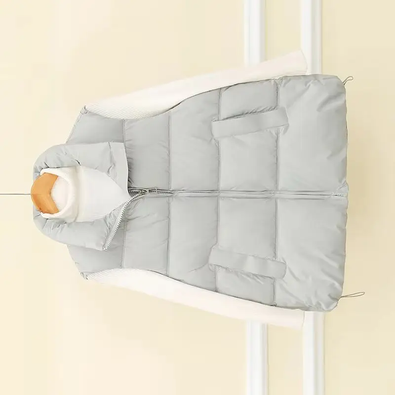 

2025 Winter New Korean Version Loose Vest Jacket Waistcoat Stand Collar Short Down Cotton Padded Jacket Women's Casual Vest Tops