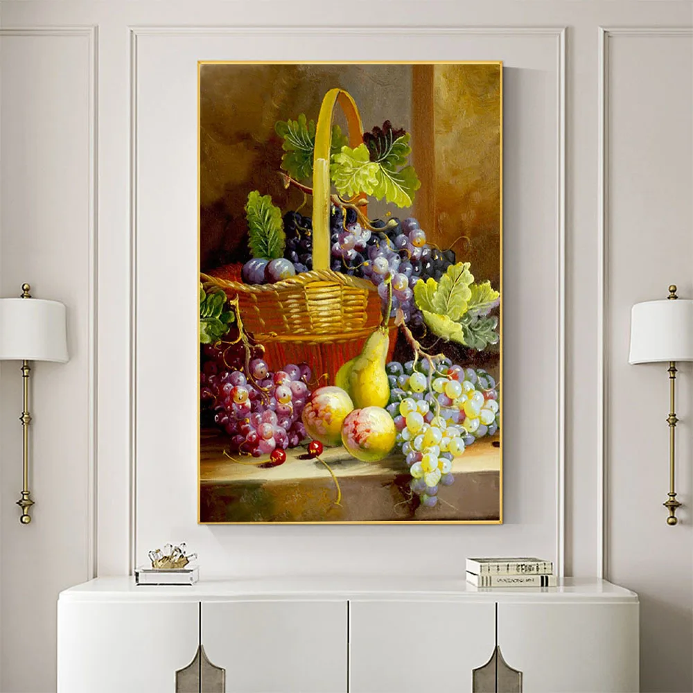 Fruit Landscape DIY 11CT Embroidery Cross Stitch Kits Needlework Craft Set Cotton Thread Printed Canvas Home Decoration   Sell