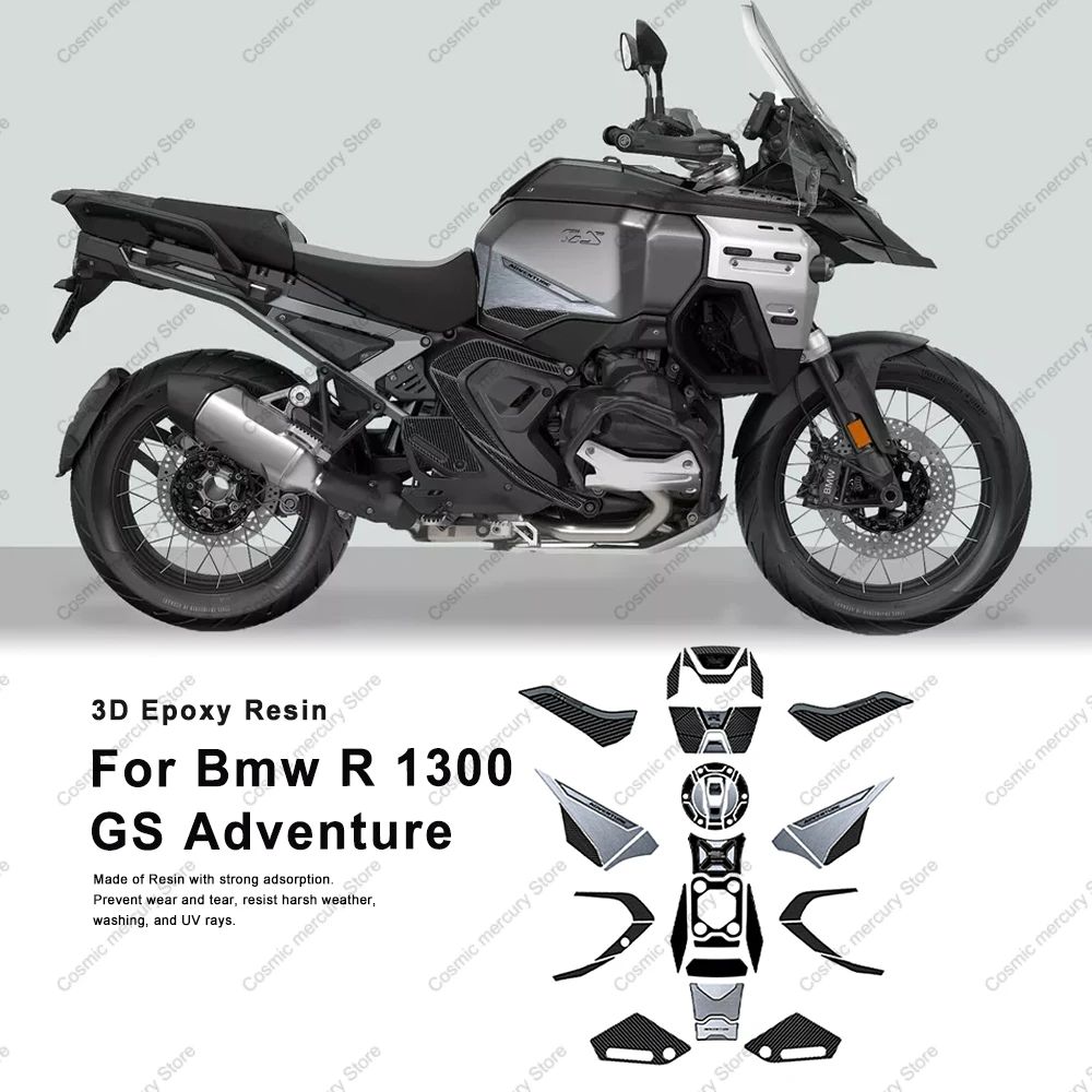 Motorcycle Kit Tank Pad Sticker 3D Epoxy Resin Protective Sticker For Bmw R 1300 GS Adventure 2024 2025