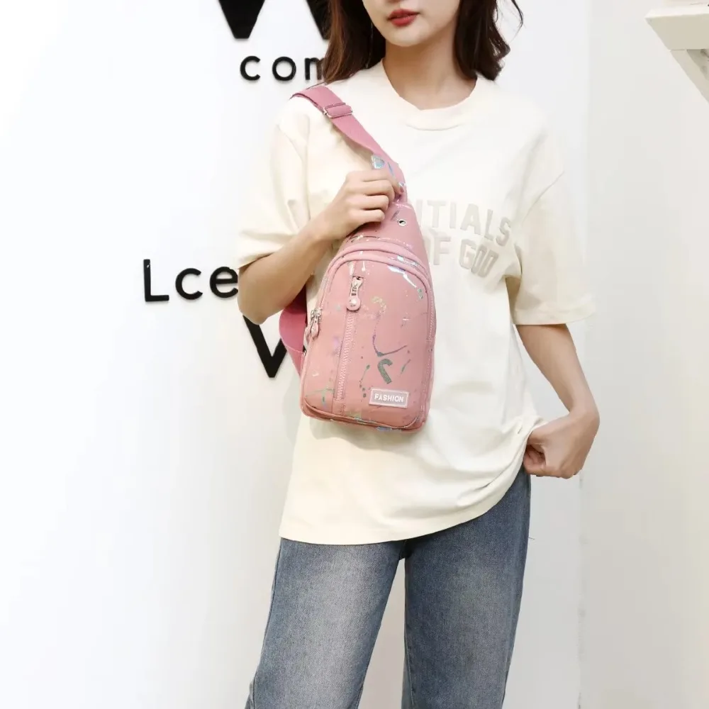 

Fashion women's chest bag outdoor sports shoulder bag cell phone change documents storage bags daily commuting use