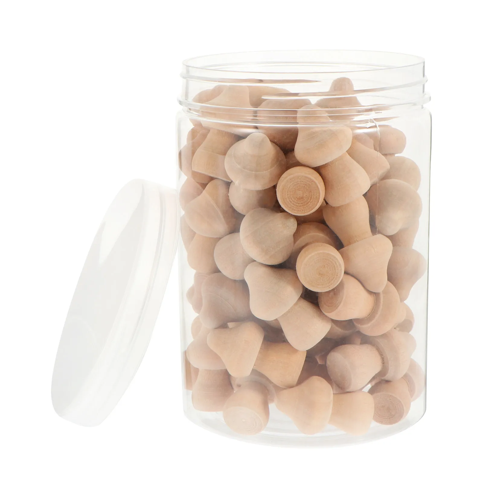 

60 шт. деревянных заготовок в форме грибов для росписи, поделок, детского творчества, настольных украшений, декоративных грибов для граффити