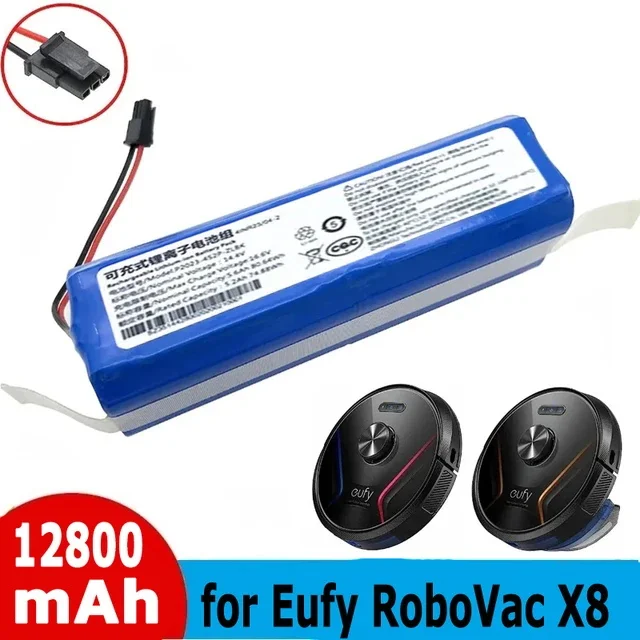 

Replacement Battery for Eufy RoboVac X8 Series Robot Vacuum fits Part Number Eufy PA61 14.4V 12800mAh RoboVac X8 T226X