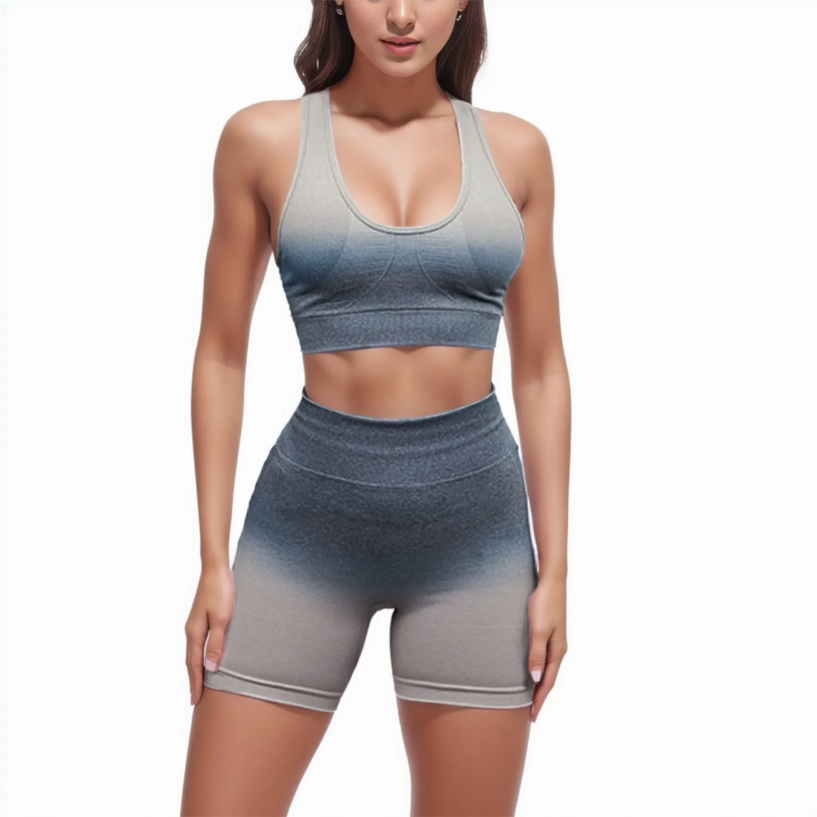 Sport Seamless Lingerie Set Women Adjusted Thin Strap Sports Bra Slim Casual Sport Leggings Shorts Women Sportwear Underwear Set