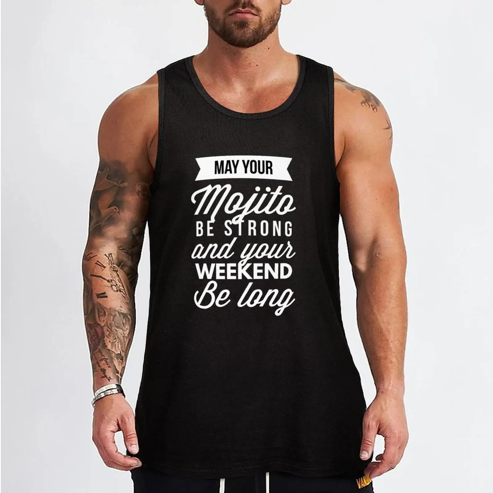 May your Mojito be strong Tank Top Short sleeve gym training accessories sleeveless