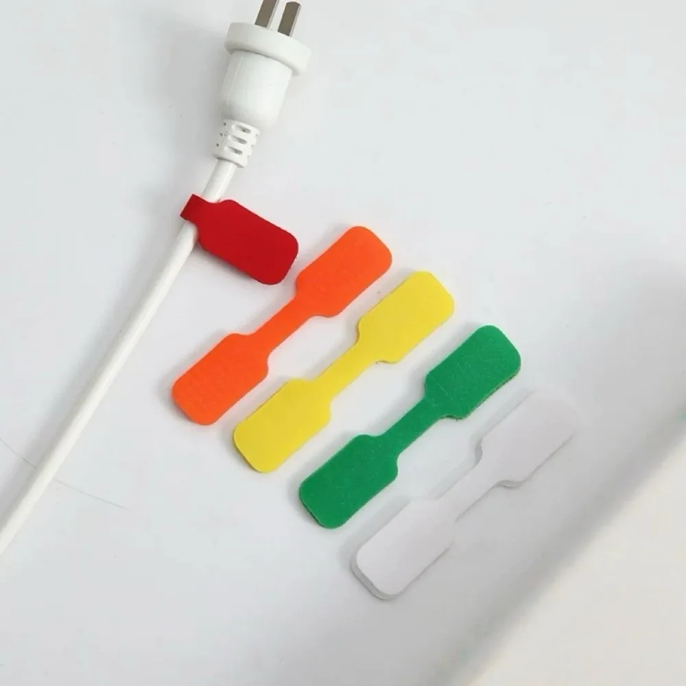 24pcs Waterproof Self Adhesive Cable Labels Reusable Nylon Desktop Cable Organizer Removable Durable Wire Cord Tags Network Rack