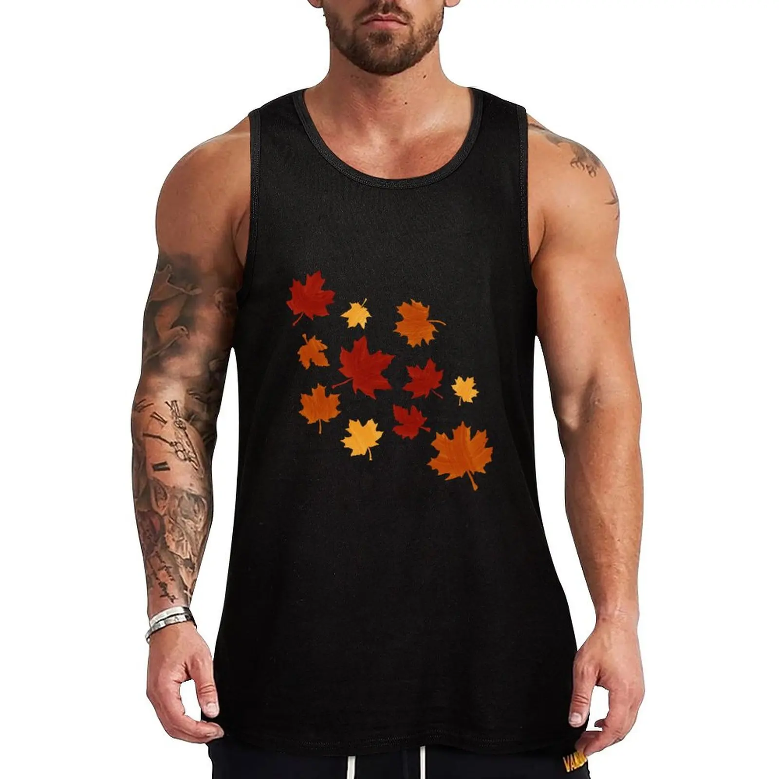 Maple leaves, autumn, fall Tank Top Performance Athletic Tank Top Workout Running Shirt