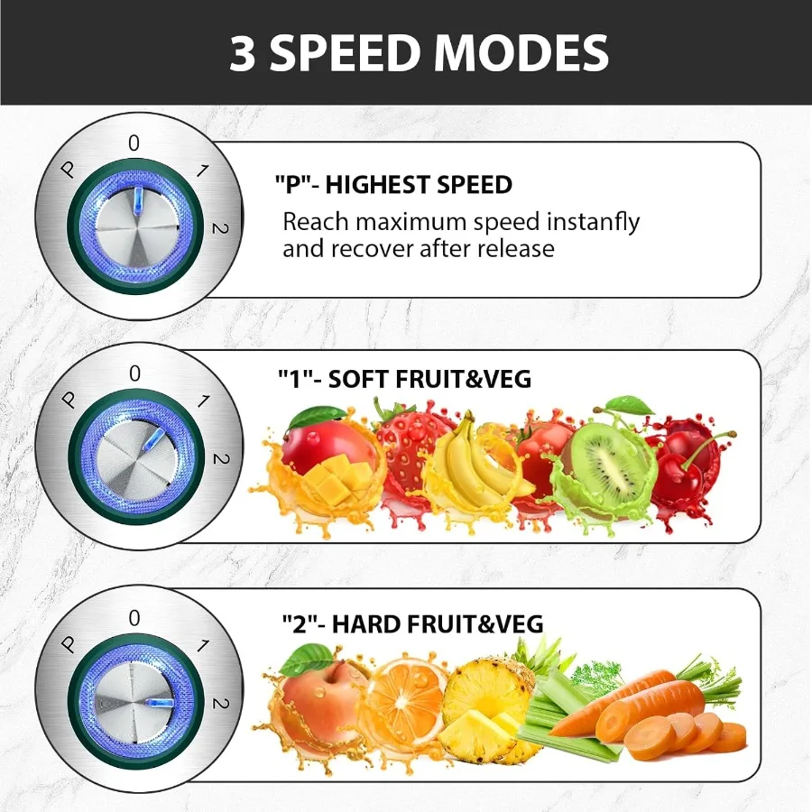 ماكينة صنع العصير بالطرد المركزي بقدرة 1300 وات مع مزلق تغذية كبير جدًا 3 بوصة محرك نحاسي كامل فلتر مطلي بالتيتانيوم عالي الجودة #2
