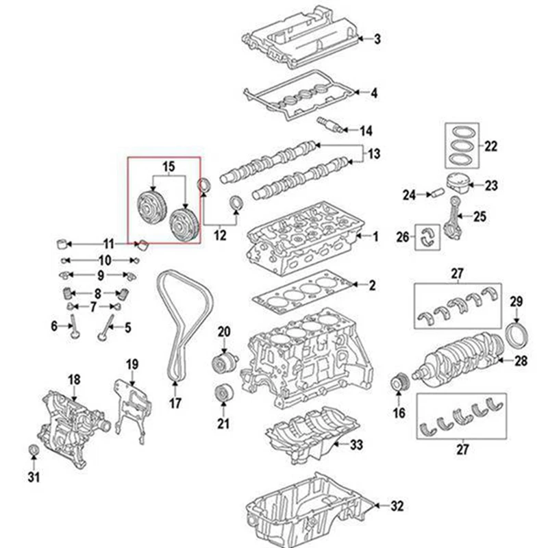 Intake & Exhaust Engine Timing Camshaft Cam Gear 55567048 55567049 For Chevrolet Aveo Cruze Sonic Opel Vauxhall Astra