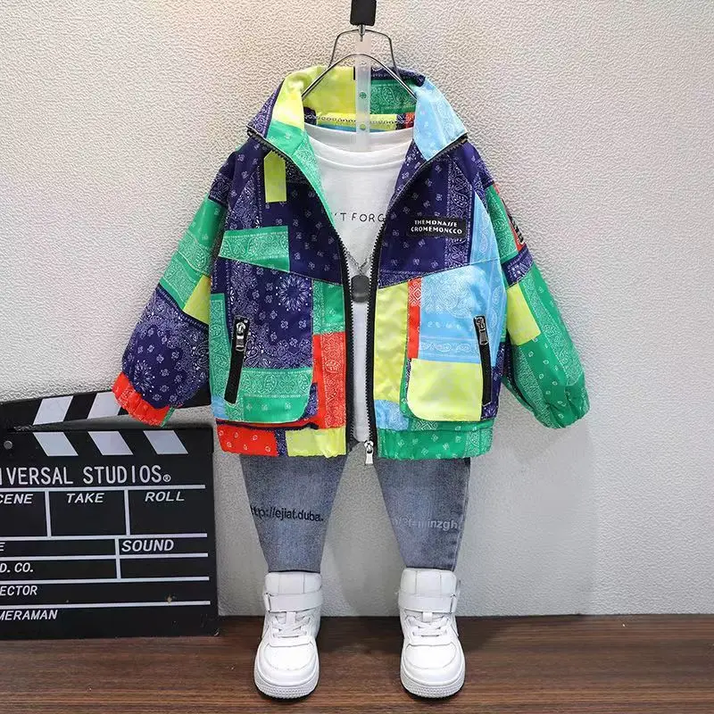 

Kids New Boys Autumn Clothes New Children's Korean Version Of The Windbreaker Jacket Baby Foreign Style Coat 2 4 6 8T 2023 New